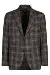 Tagliatore Men's Single-breasted Two-button Blazer In Brown