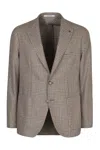 Tagliatore Monte Carlo Wool Buttoned Blazer In Brown