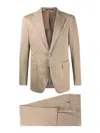 Tagliatore Single-breasted Two Piece Suit In Beige