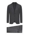 Tagliatore Tailored Wool And Silk Suit In Black