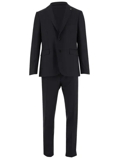 Tagliatore Single-breasted Two-piece Suit Set In Gray