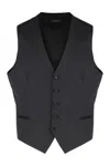 Tagliatore Wool Vest With Adjustable Buckle Strap