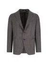 Tagliatore Tailored Blazer Houndstooth Front Pockets In Brown