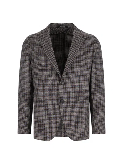 TAGLIATORE SINGLE-BREASTED VIRGIN WOOL AND CASHMERE BLAZER