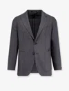 Tagliatore Single Breasted Virgin Wool Blazer In Blue