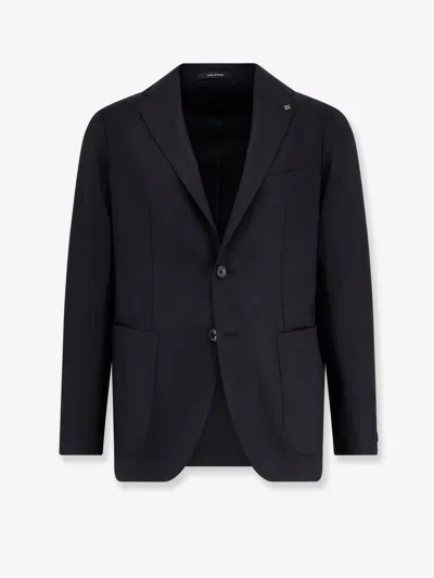 TAGLIATORE SINGLE-BREASTED VIRGIN WOOL BLAZER