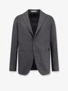 Tagliatore Single Breasted Virgin Wool Blazer In Blue