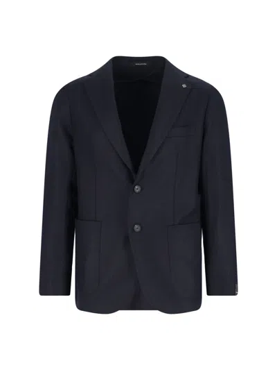 TAGLIATORE SINGLE-BREASTED VIRGIN WOOL BLAZER