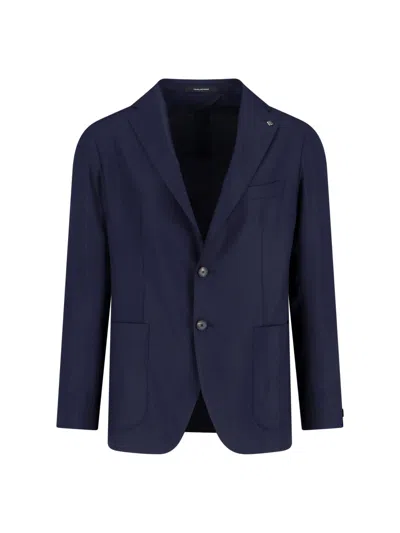 TAGLIATORE SINGLE-BREASTED VIRGIN WOOL BLAZER
