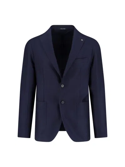 TAGLIATORE SINGLE-BREASTED VIRGIN WOOL BLAZER