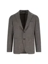Tagliatore Classic Houndstooth Wool Blazer With Notched Lapels And Button Closure In Brown