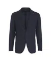 Tagliatore Single-breasted Virgin Wool Blazer With Notched Lapels In Black