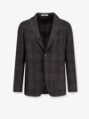 Tagliatore Single-breasted Virgin Wool Blend Blazer In Black