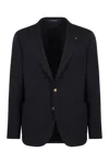 Tagliatore Men's Single-breasted Virgin Wool Jacket In Black