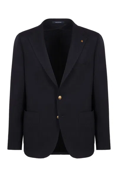 Tagliatore Men's Single-breasted Virgin Wool Jacket In Blue