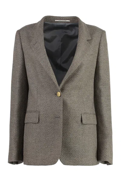 TAGLIATORE SINGLE-BREASTED VIRGIN WOOL JACKET