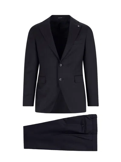 TAGLIATORE SINGLE-BREASTED VIRGIN WOOL SUIT