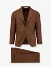 Tagliatore Tobacco Virgin Wool Single-breasted Suit In Brown