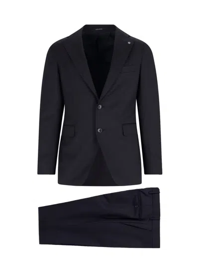 TAGLIATORE SINGLE-BREASTED VIRGIN WOOL SUIT