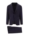 Tagliatore Single-breasted Virgin-wool Suit In Black
