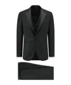 Tagliatore Single-breasted Virgin-wool Suit In Black