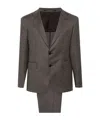 Tagliatore Single-breasted Virgin Wool Suit In Black