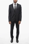 TAGLIATORE SINGLE-BREASTED VIRGIN WOOL SUIT WITH NOCTH LAPEL