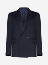 TAGLIATORE SINGLE-BREASTED WOOL AND MOHAIR BLAZER