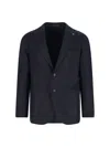 Tagliatore Patch Pocket Notch Lapel Single-breasted Blazer In Blue