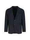 Tagliatore Patch Pocket Notch Lapel Single-breasted Blazer In Blue