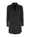 Tagliatore Tailored Coat With Notch Lapel And Pockets In Black
