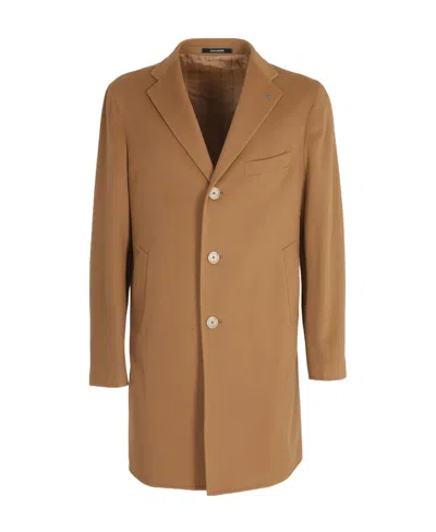 TAGLIATORE SINGLE-BREASTED WOOL-BLEND COAT