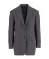 Tagliatore Women Black Single-breasted Blazer, Xs Luxury Blazers For Women Darveys In Gray
