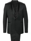 Tagliatore Single-breasted Wool Blend Suit With Satin Lapels