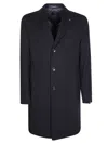 Tagliatore Single-breasted Wool Chacemire Coat In Black