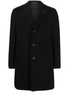 Tagliatore Single-breasted Wool Coat In Black