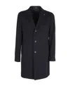 Tagliatore Tailored Coat With Notch Lapel And Pockets In Blue