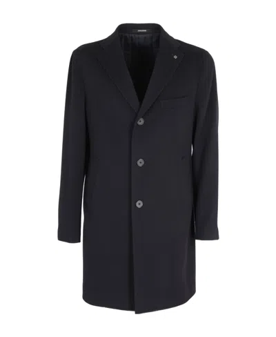 TAGLIATORE SINGLE-BREASTED WOOL-BLEND COAT