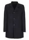 Tagliatore Notched-lapels Single-breasted Coat In Blue
