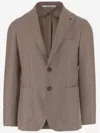 Tagliatore Single Breasted Wool Jacket In Brown
