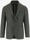 Tagliatore Single Breasted Wool Jacket In Green