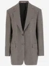 Tagliatore Houndstooth Single-breasted Blazer In Gray