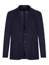 Tagliatore Tailored Wool Blazer With Notch Lapels In Azul