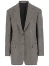 Tagliatore Houndstooth Single-breasted Blazer In Neutral