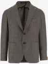 Tagliatore Classic Houndstooth Wool Blazer With Notched Lapels And Button Closure In Black