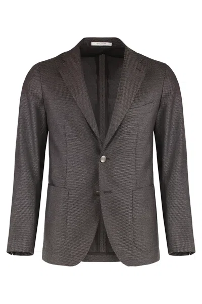 Tagliatore Single-breasted Wool Jacket In Gray