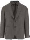 Tagliatore Houndstooth Patterned Single-breasted Blazer In Gold