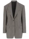 Tagliatore Houndstooth Single-breasted Blazer In Gray