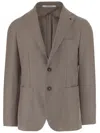 Tagliatore Single Breasted Wool Jacket In Gray
