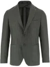 Tagliatore Single Breasted Wool Jacket In Gray
